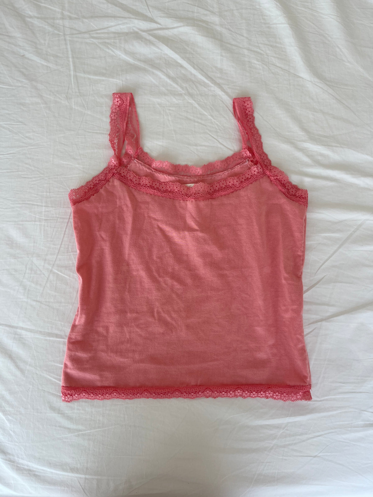 Elsie Lace Cami in Coral
