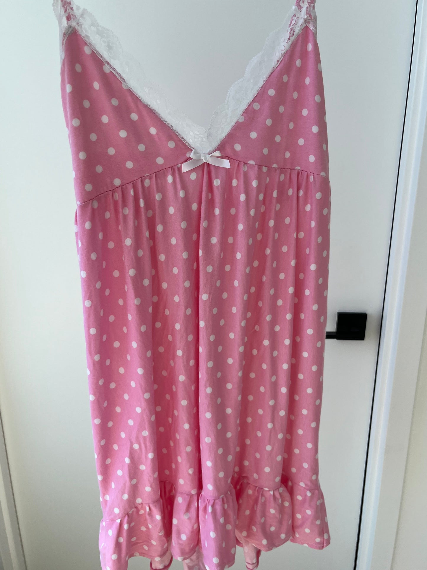 Pink Polka Dot Babydoll Dress