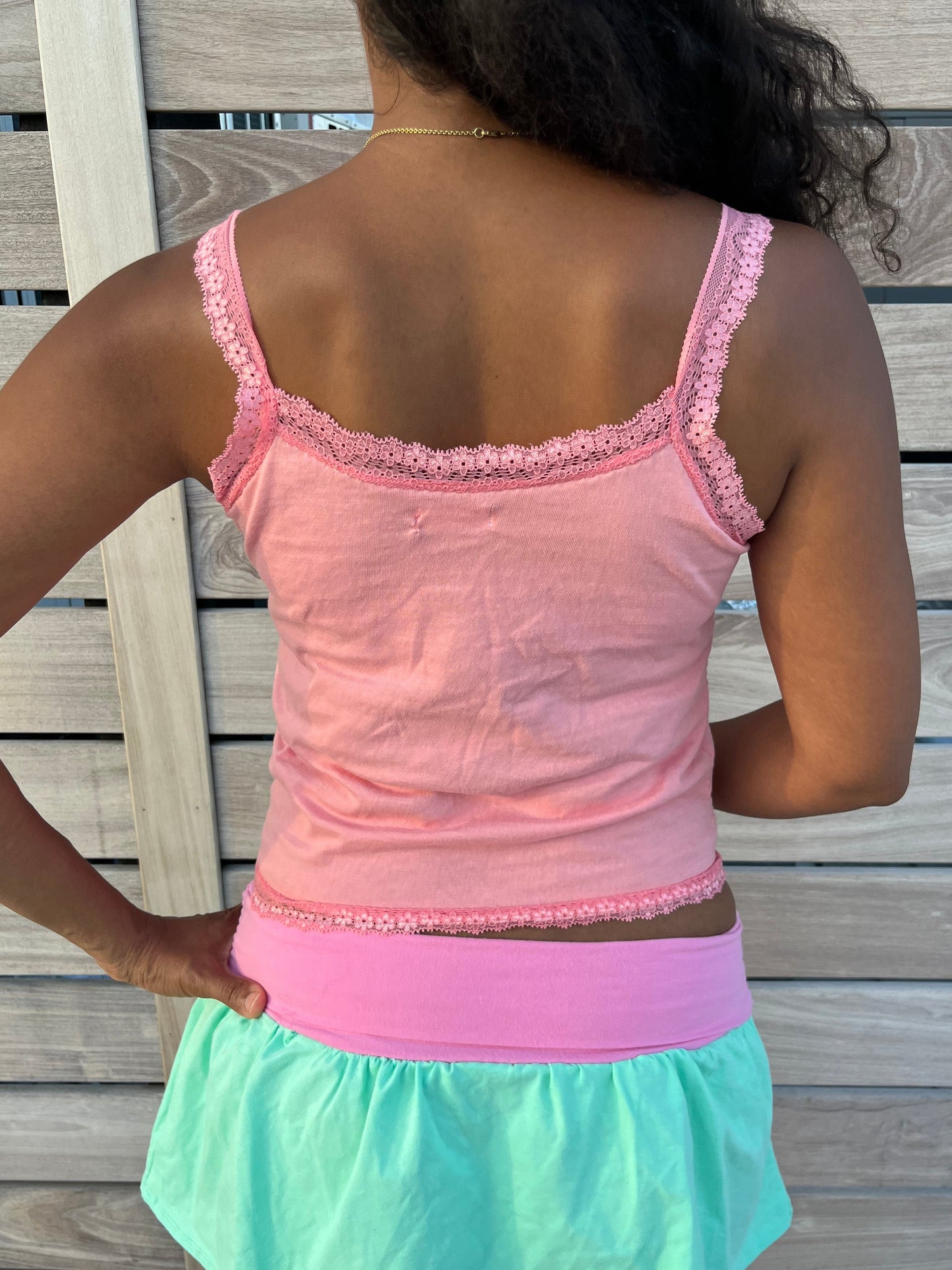 Elsie Lace Cami in Coral