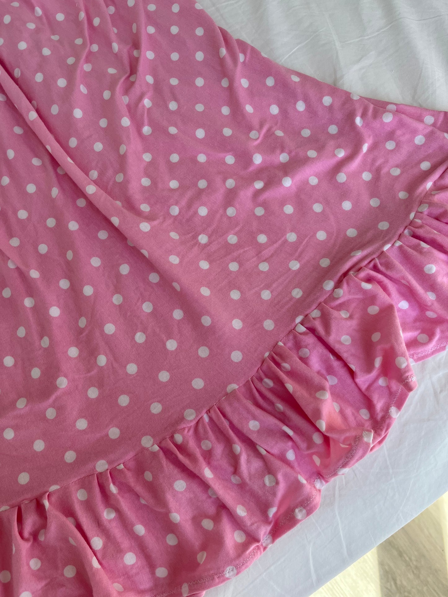Pink Polka Dot Babydoll Dress